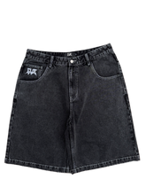 Load image into Gallery viewer, Gloe &quot;Snake Cross&quot; Washed Black Jorts
