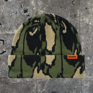 Butter Goods "Wipeout" Green Camo Beanie