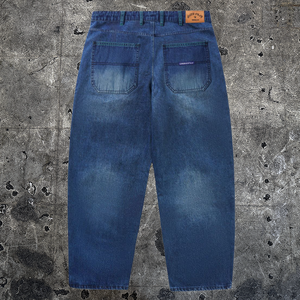 Cash Only "Break" Baggy Blue Washed Jeans