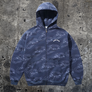 Butter Goods "Chain" Navy Zip Up Jacket