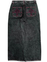 Load image into Gallery viewer, Gloe &quot;Pink Cross&quot; Jeans
