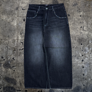 Gloe "Stud v2" Black Washed Jeans