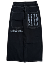 Load image into Gallery viewer, Gloe &quot;Angel Cutlass&quot; Black Wideleg Jeans
