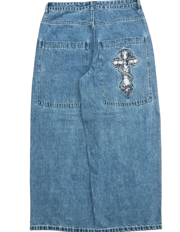 【HI FI FNK】Neo Cross Wide Denim HI FI FNK】Neo Cross Wide Denim