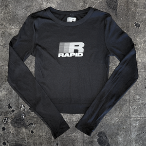 Rapid "Logo" Baby LS Black Tee