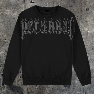 Personal Joint "Blackletter" Black Crewneck