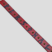 Load image into Gallery viewer, Personal Joint &quot;Studded&quot; Red/Black Leather Belt

