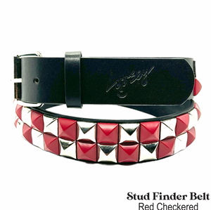 Loosey "Checkered Red" Studded Belt
