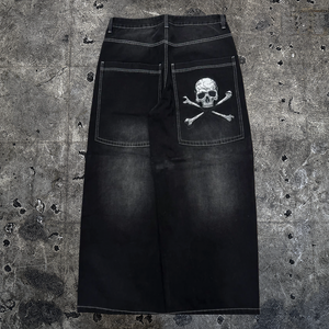 Gloe "Skull Bones"  Faded Black Jeans