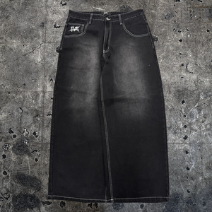 Gloe "Skull Bones"  Faded Black Jeans