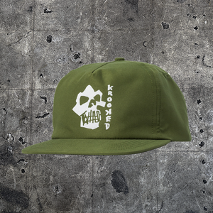 Krooked "Skull" Army Green Snapback