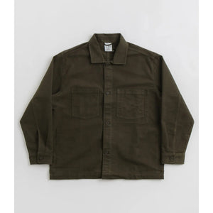 Polar "Theodore Overshirt" Twill Dark Olive Shirt